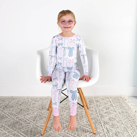 Samantha Bows Bamboo Girls Lounge Set