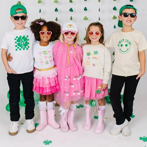 Shamrock St. Patrick's Day Coquette Bow Clip