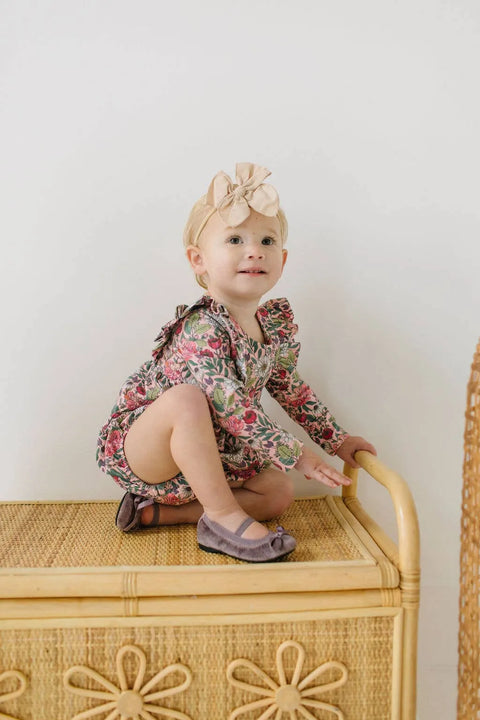 Leah Baby Romper in Meadow Bloom