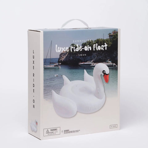 Luxe Ride-On Swan Inflatable Pool Float