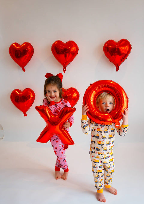 Valentine's Day Love Letters Bamboo Pajama Set for Kids