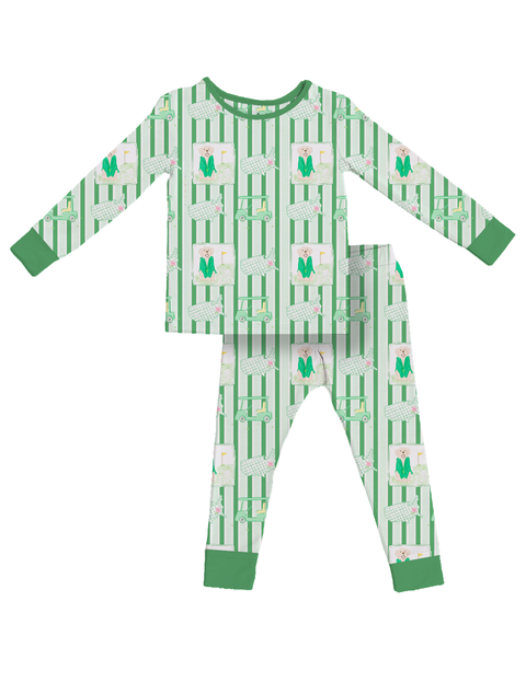Masters Inspired Bamboo Kids Pajamas - Green