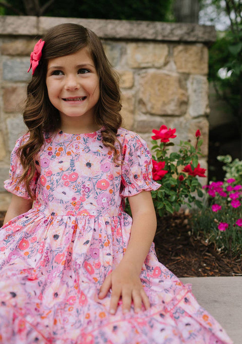 Aura Poplin Dress - Love is Blooming