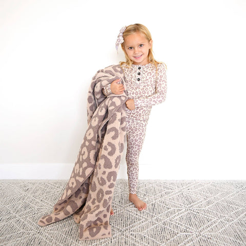 Amari Leopard Ruffle Bamboo Pajama Set