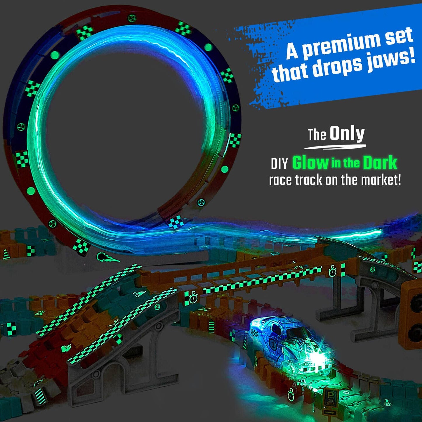 Glow in the Dark FlashTrack Racetrack - JitteryGit