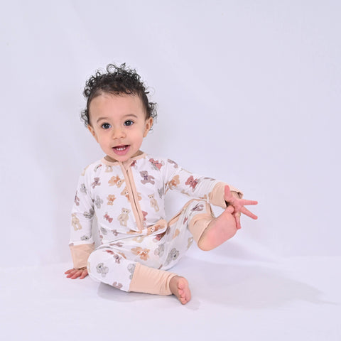 Bamboo Baby Convertible Zipper Pajama Teddy Bear