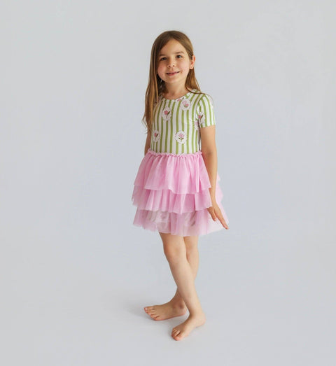 Girls Bamboo Tulle Tutu Dress - Rosie's Meadow