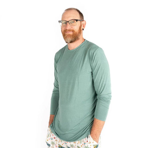 Tropical Green Adult Unisex Bamboo Long Sleeve Shirt