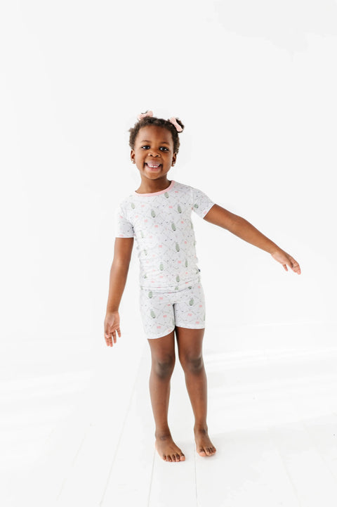 Dressed to the Tee Pink Kids Short Pajama