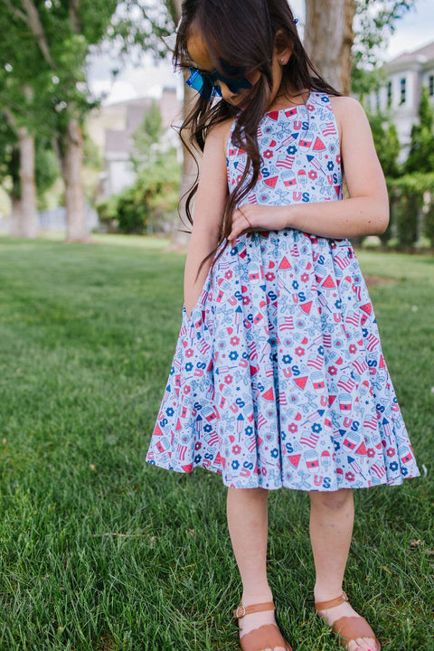 Sofia Dress - Blue Celebration