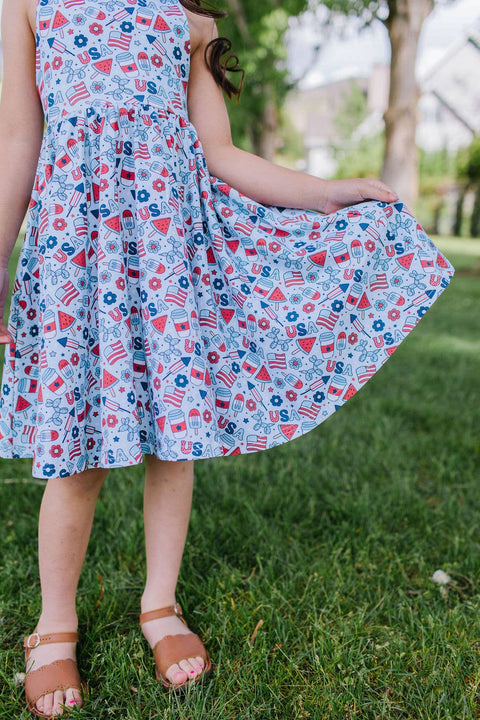 Sofia Dress - Blue Celebration