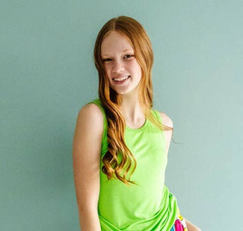 Bamboo Tank - Bright Lime