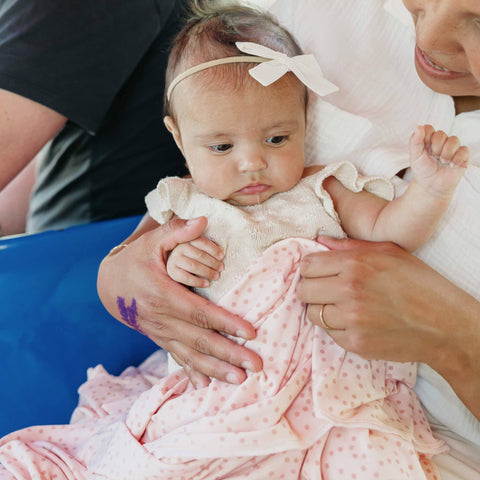 Knit Swaddle Blanket - Dottie