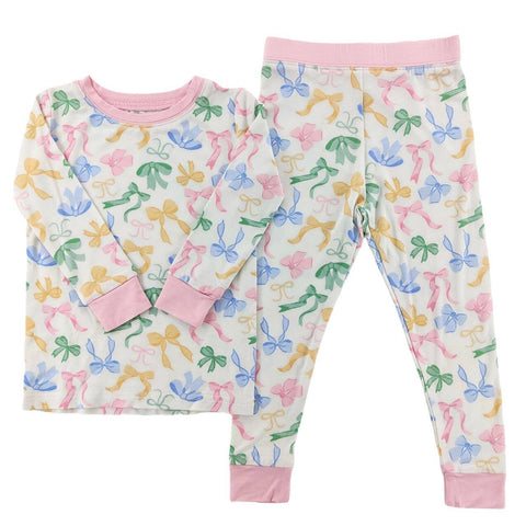 Pastel Bow Bamboo Set