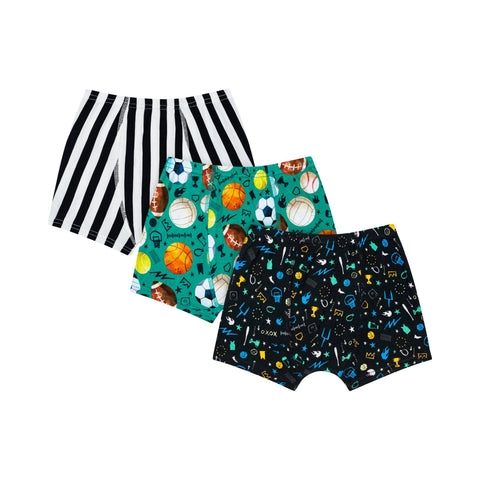 Sports Bamboo Boxer Brief Set for Boys