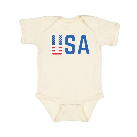 USA Flag Baby Bodysuit