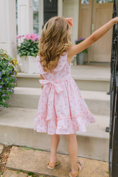 Lara Poplin Dress in Peach of my Heart