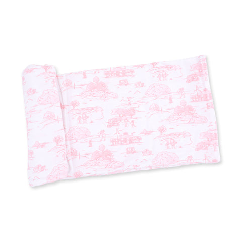 Swaddle Blanket - Pink Golf Toile