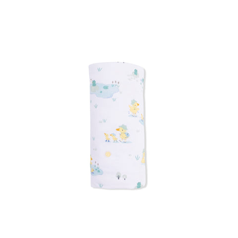 Bamboo Swaddle Blanket - Frog and Duck Pond