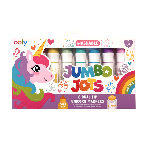 Jumbo Jots Dual Tip Unicorn Stamp Markers