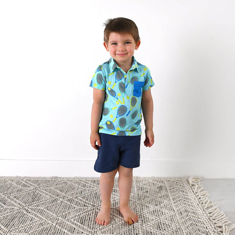 Roger Blue Tennis Polo Bamboo Shirt