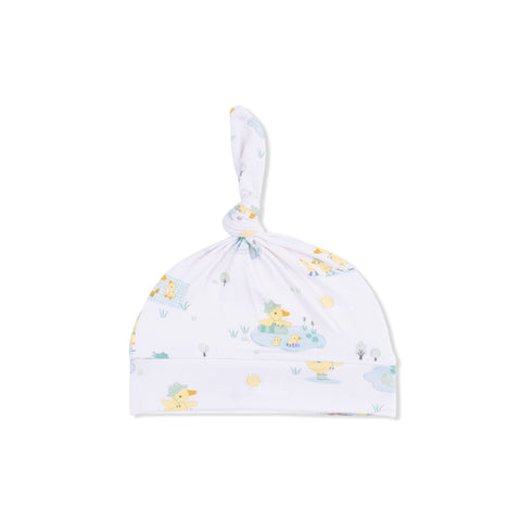 Bundle Gown & Knotted Hat - Frog and Duck Pond