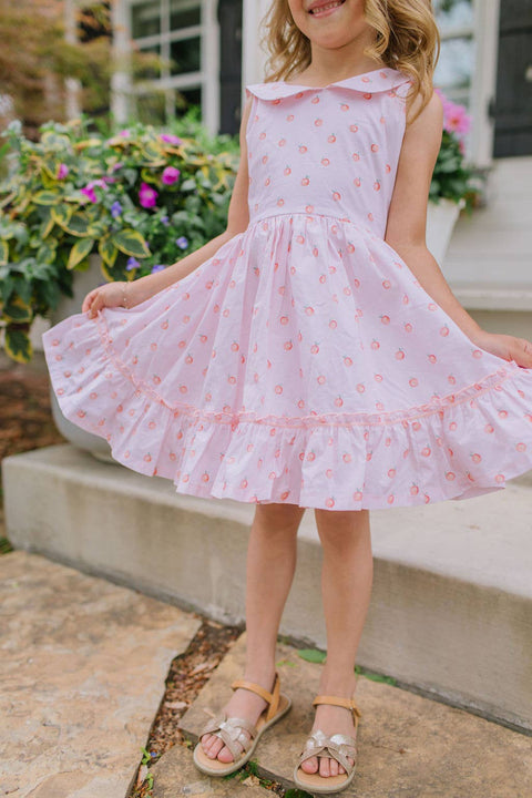 Lara Poplin Dress in Peach of my Heart