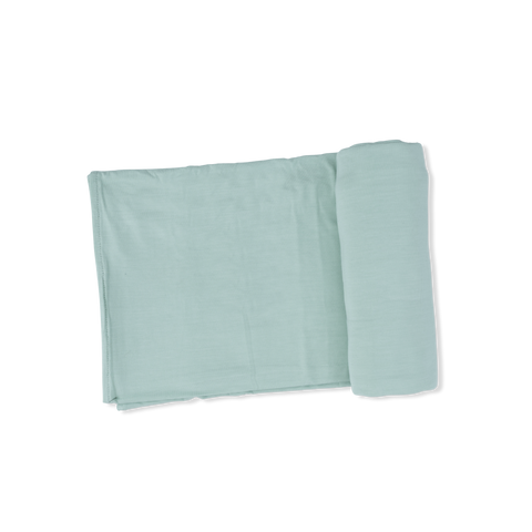 Bamboo Swaddle Blanket - Solid Misty Blue
