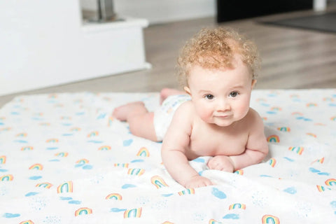 Rainbow Sky Cotton Swaddle Blanket