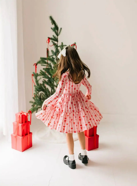 Gwendolyn Ruffle Dress in Dainty Bows