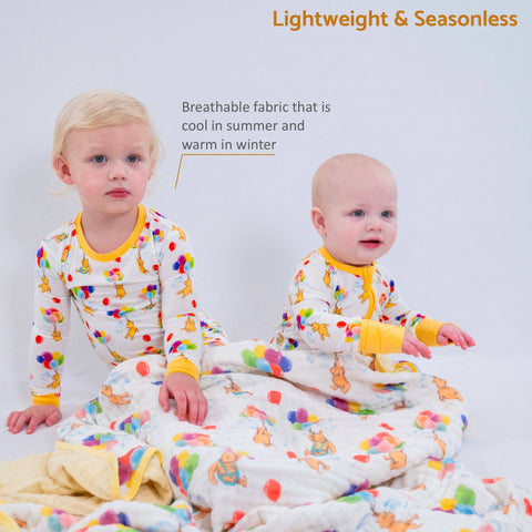 Bamboo Baby Convertible Zipper Pajama Up Up Up and Bear