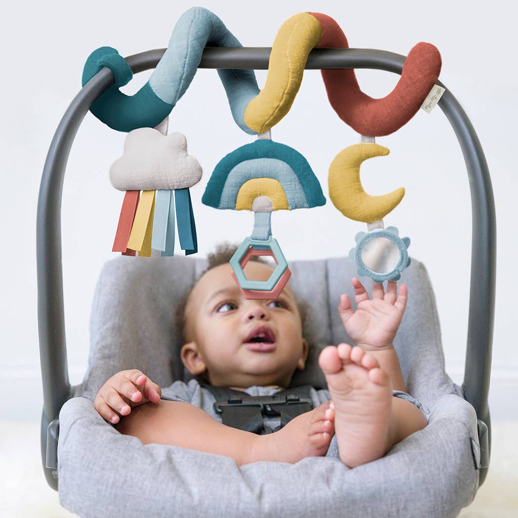 Itzy Bitzy Spiral Car Seat Activity Toy: Rainbow