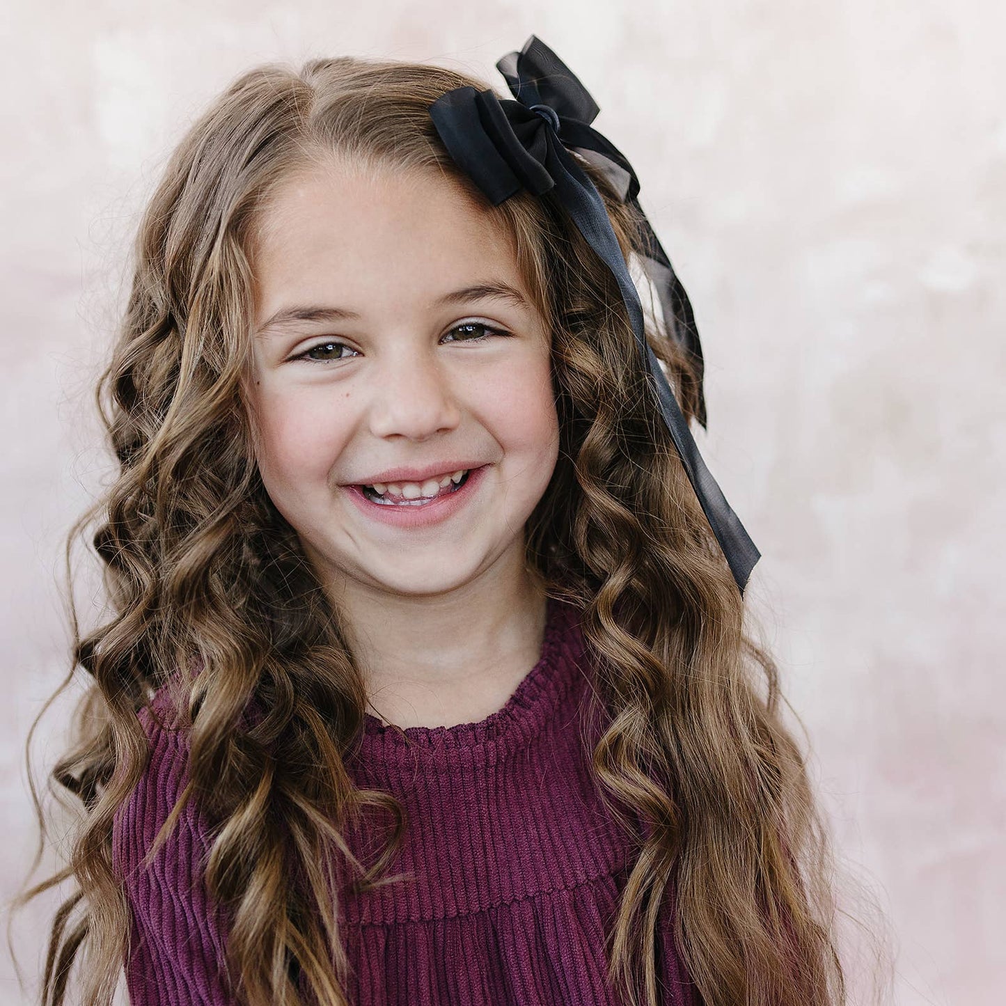 Sheer Black Organza Hair Bow 