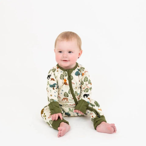 In the Woods Bamboo Convertible Baby Pajamas