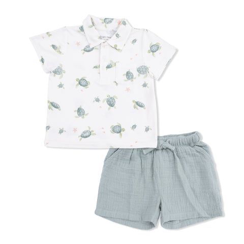 Polo with Casual Short - Sea Turtles