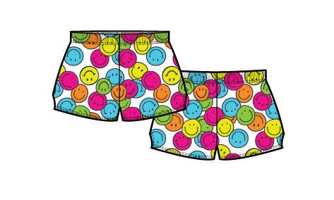 Plush Shorts - Jumbo Smiles