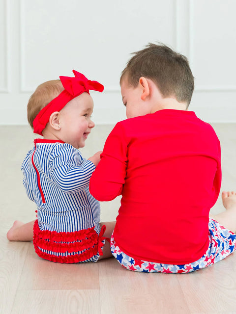 Long Sleeve Rash Guard - Vintage Red