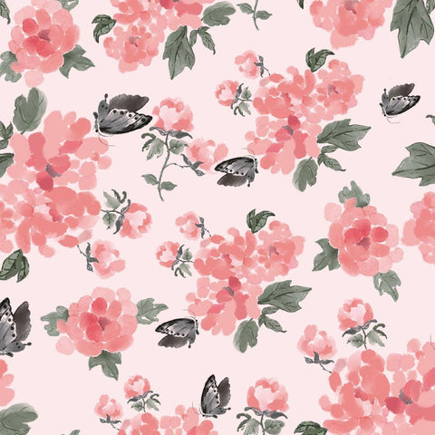 Bamboo Baby Convertible Ruffle Zipper Pajama Peony Floral