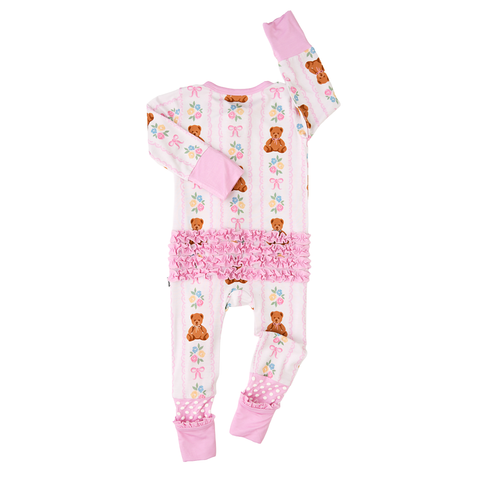 Gillian Ruffle Zip Bamboo Pajama