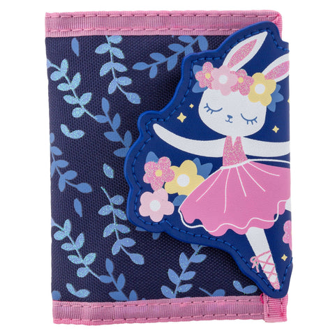 Kids Tri-Fold Wallet - Pink Kitty Cat