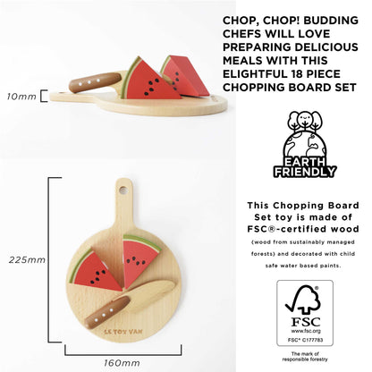 Wooden Chopping Board & Sliceable Play Food - Le Toy Van