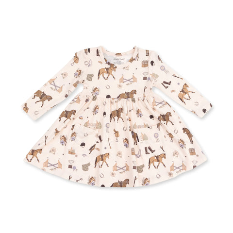 Long Sleeve Twirly Dress - Pretty Equestrian