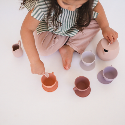 Kids Pretend Play Silicone Tea Set (Petal)