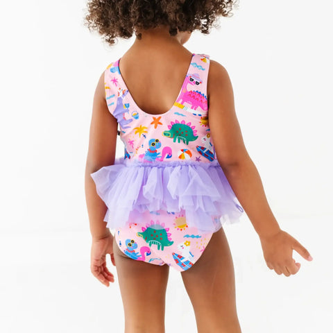 Diva Dinos Girls Swimsuit with Tutu