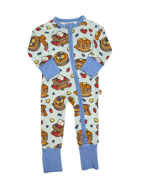 Blue Waffly Cute Bamboo Pajama