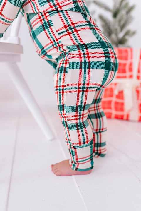 Classic Christmas Plaid Bamboo Convertible Footie for Babies