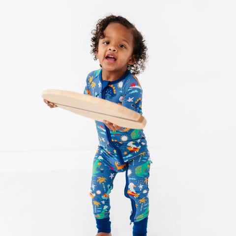 Rockin' and Roarin' Bamboo Convertible Footie