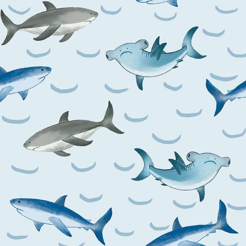 Bamboo Baby Convertible Zipper Pajama Sharks