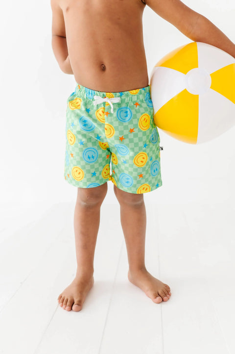Electric Smiles Swim Trunks
