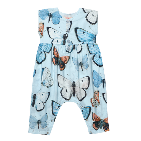Baby Girls Alexandra Jumper - Blue Vintage Butterflies